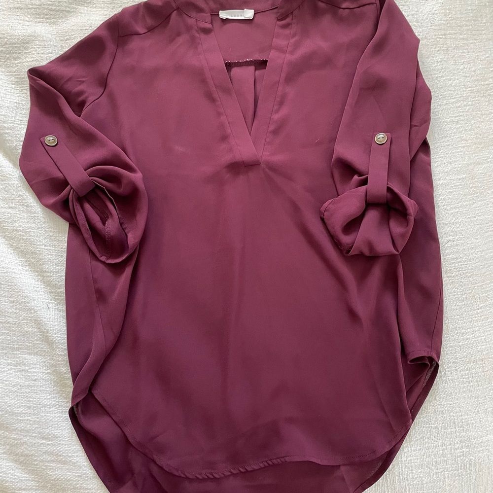Chiffon quarter sleeve blouse